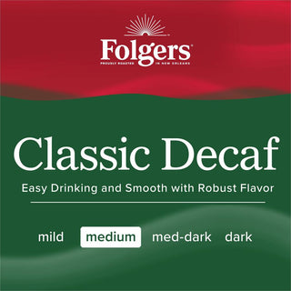 Folgers Classic Decaf Coffee - Medium - 19.2 oz - 6 / Carton