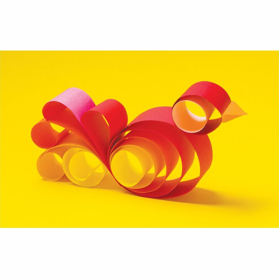 tru-ray-construction-paper-construction-art-project-craft-project-9width-x-12length-12-carton-orange-yellow-electric-orange-pink-shocking-pink-light-yellow-pumpkin-gold-festive-red-holiday-red-sulphite_pacp6686 - 2