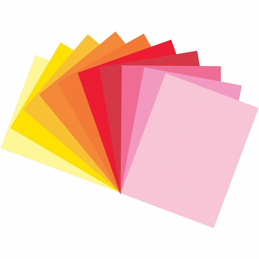 tru-ray-construction-paper-construction-art-project-craft-project-9width-x-12length-12-carton-orange-yellow-electric-orange-pink-shocking-pink-light-yellow-pumpkin-gold-festive-red-holiday-red-sulphite_pacp6686 - 6