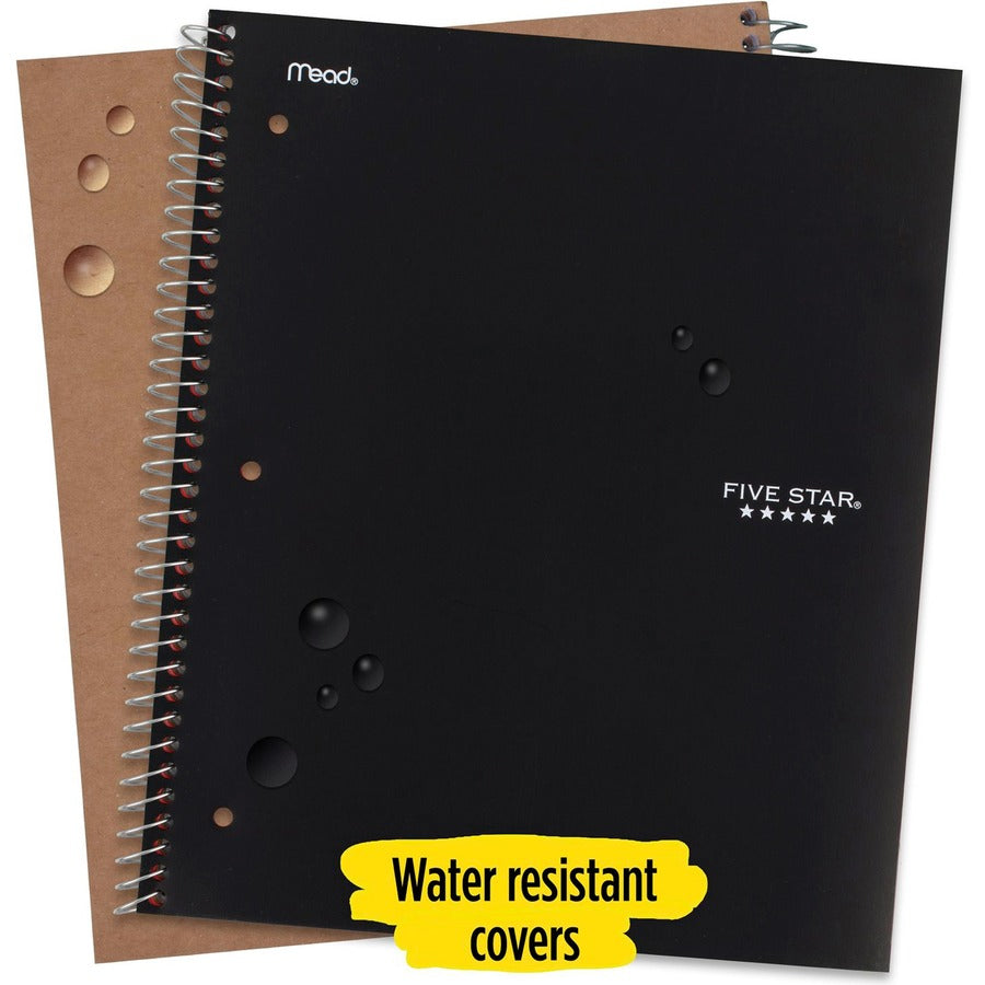 five-star-notebook-5-subjects-200-sheets-wire-bound-college-ruled-3-holes-letter-8-1-2-x-11-black-cover-bleed-resistant-pocket-perforated-water-resistant-spiral-lock-acid-free-pocket-divider-1-each_mea72081 - 7