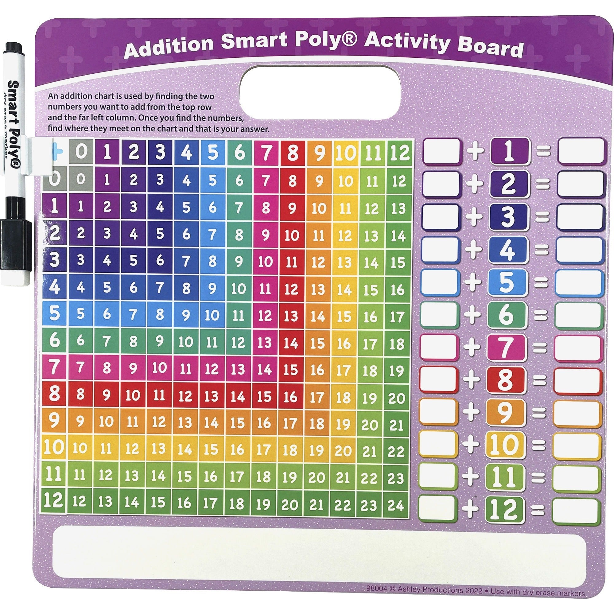 Ashley Addition Smart Poly Busy Board - 10.8" (0.9 ft) Width x 10.8" (0.9 ft) Height - Poly-coated Cardboard Surface - Square - 1 Each - 2