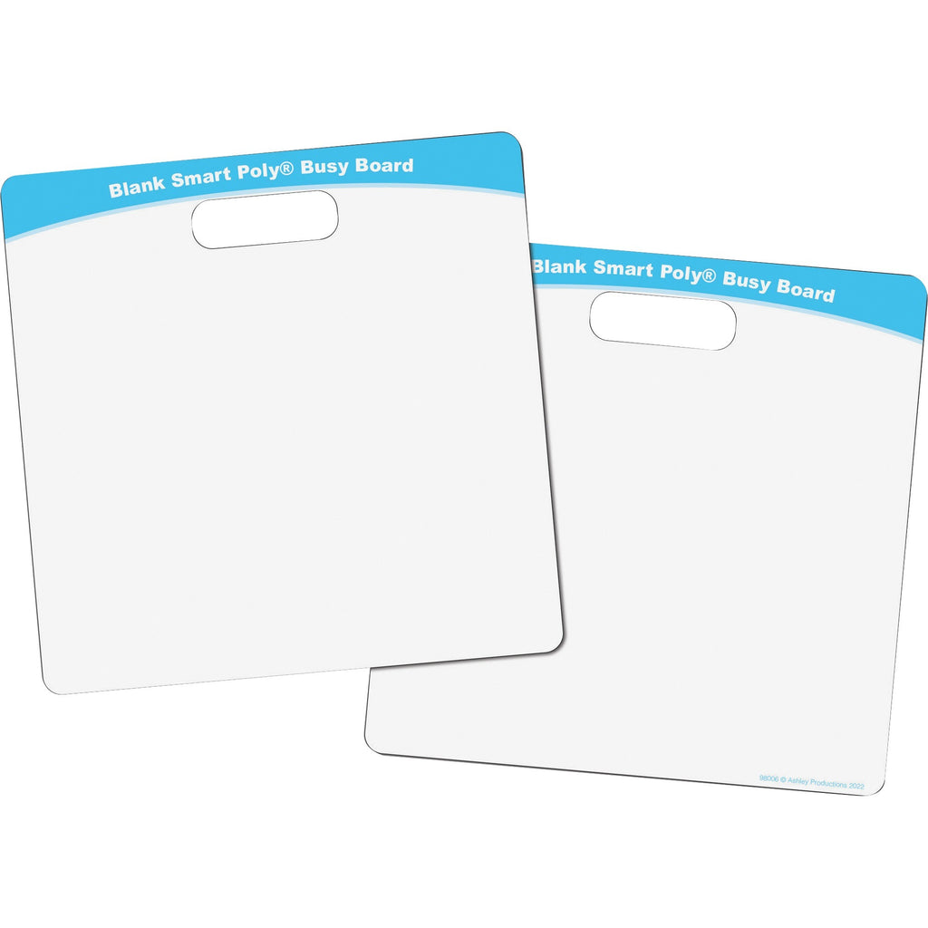 Ashley Blank Smart Poly Busy Board - 10.8" (0.9 ft) Width x 10.8" (0.9 ft) Height - Poly-coated Cardboard Surface - Square - 1 Each - 1