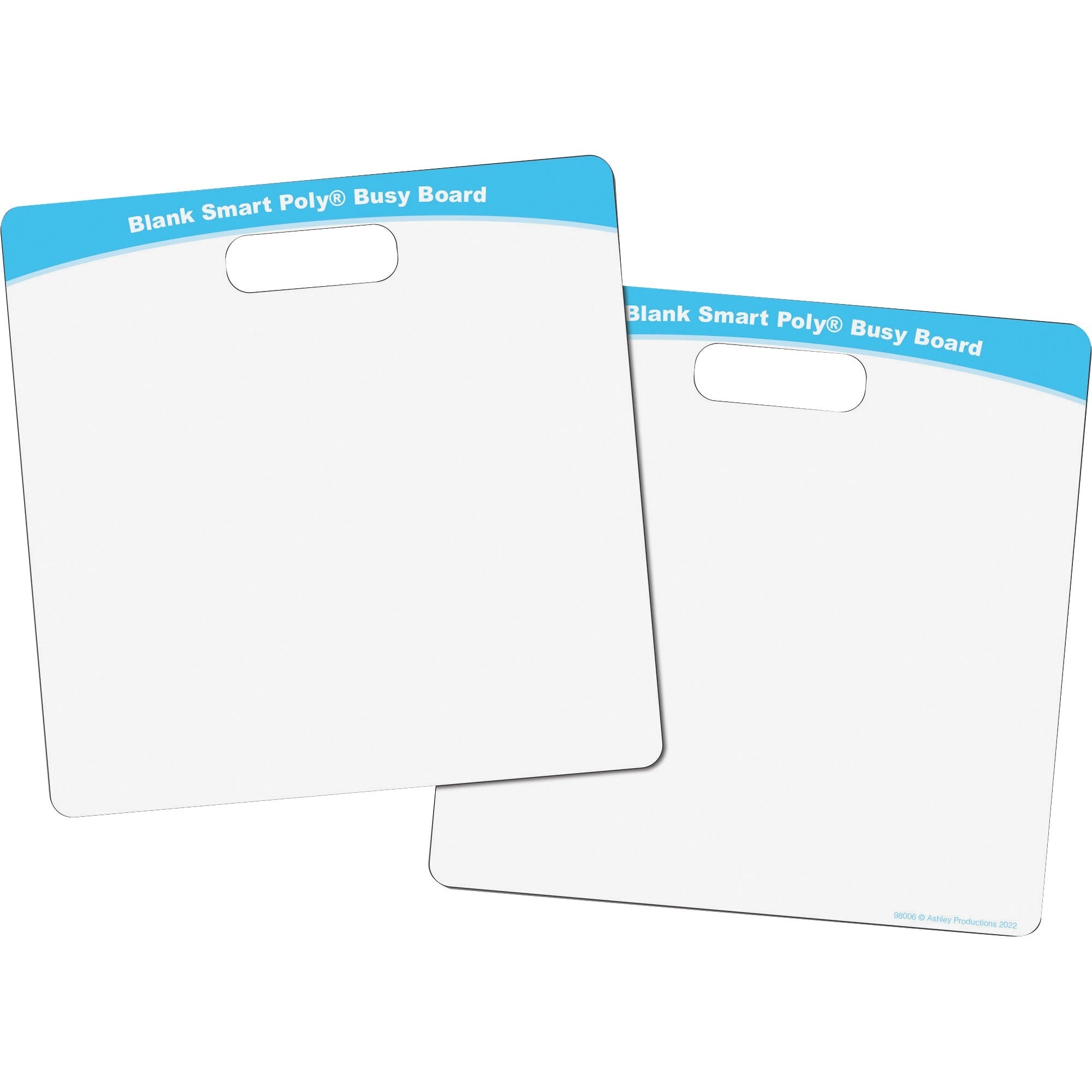 Ashley Blank Smart Poly Busy Board - 10.8" (0.9 ft) Width x 10.8" (0.9 ft) Height - Poly-coated Cardboard Surface - Square - 1 Each - 1