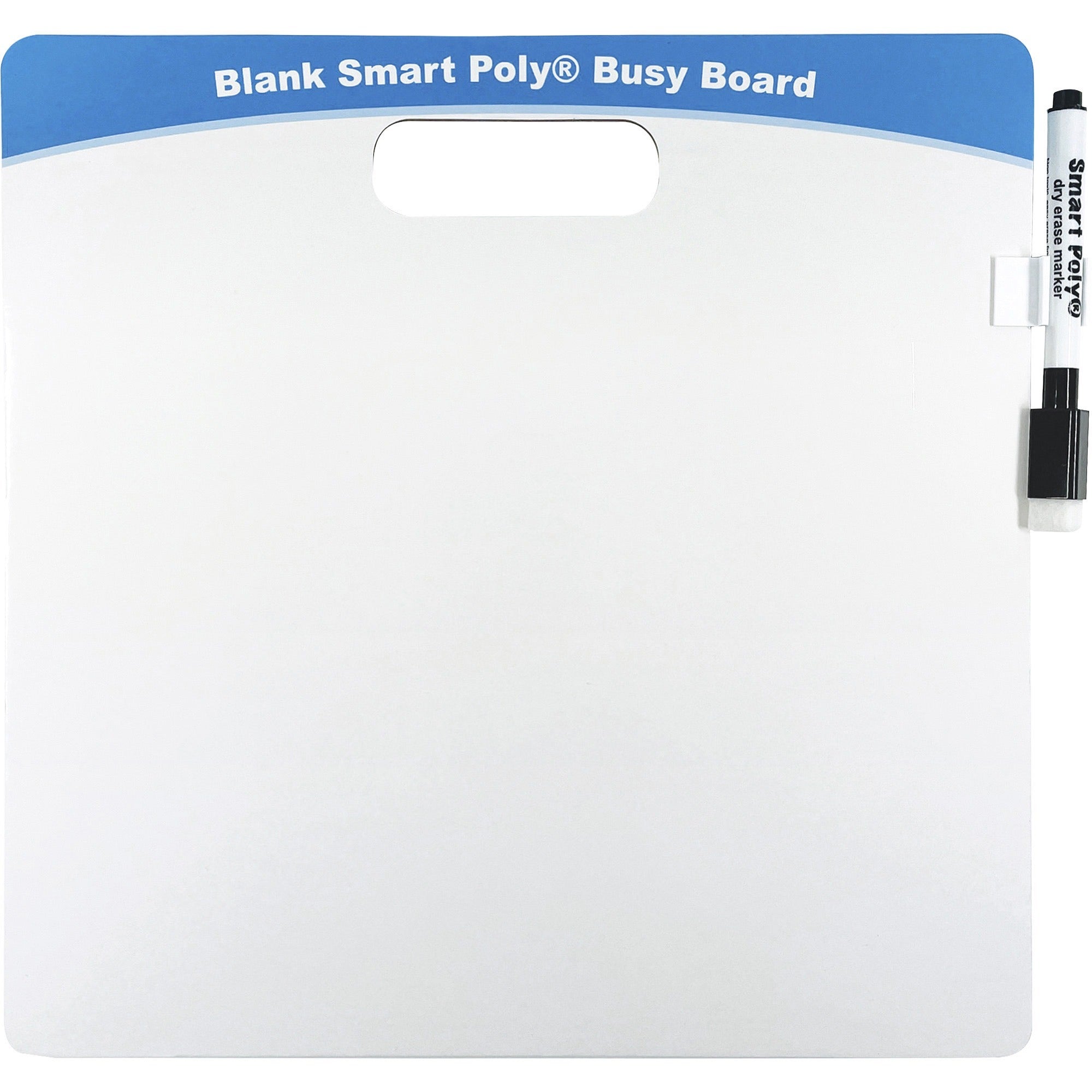 Ashley Blank Smart Poly Busy Board - 10.8" (0.9 ft) Width x 10.8" (0.9 ft) Height - Poly-coated Cardboard Surface - Square - 1 Each - 2