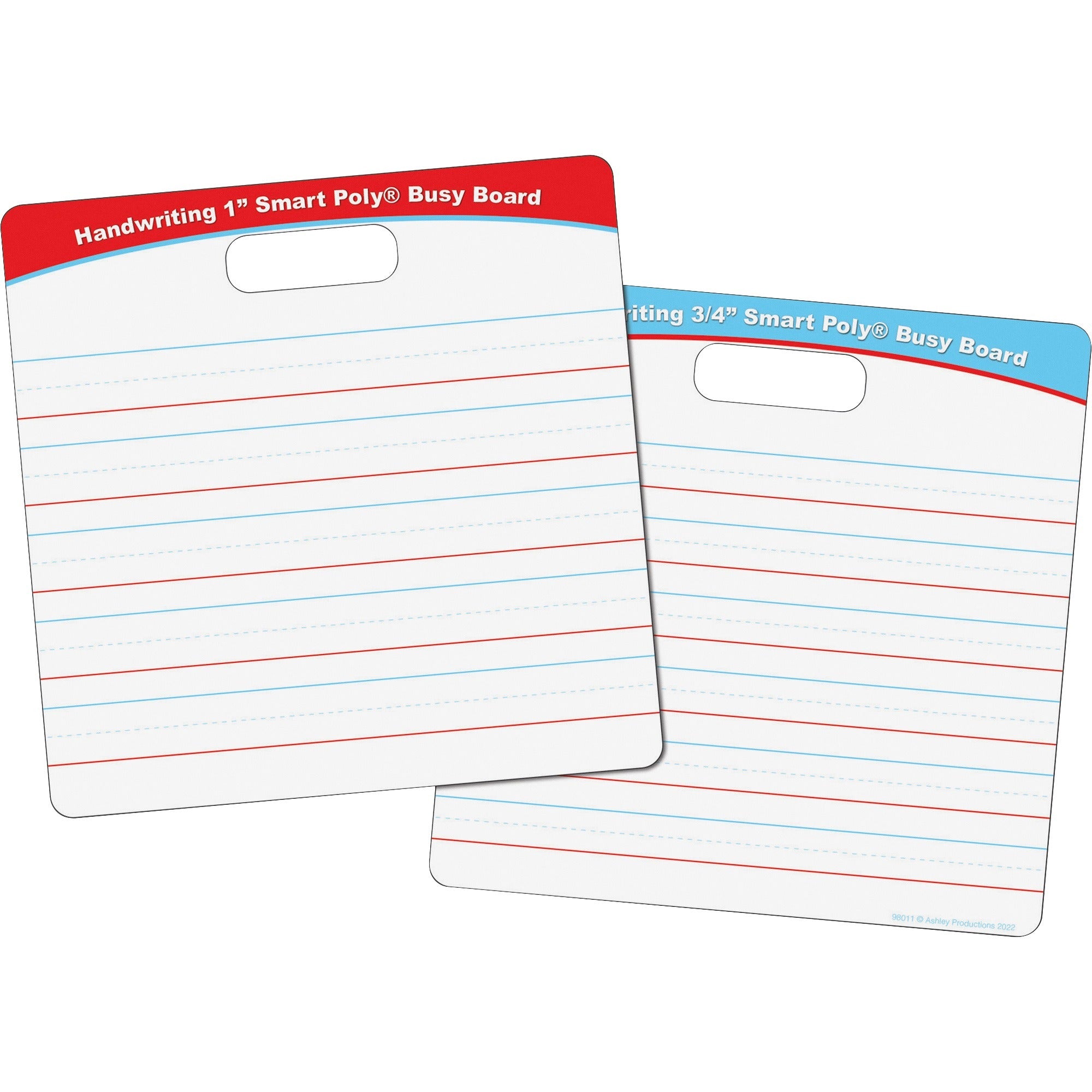 Ashley Handwriting Smart Poly Busy Board - 10.8" (0.9 ft) Width x 10.8" (0.9 ft) Height - Poly-coated Cardboard Surface - Square - 1 Each - 1