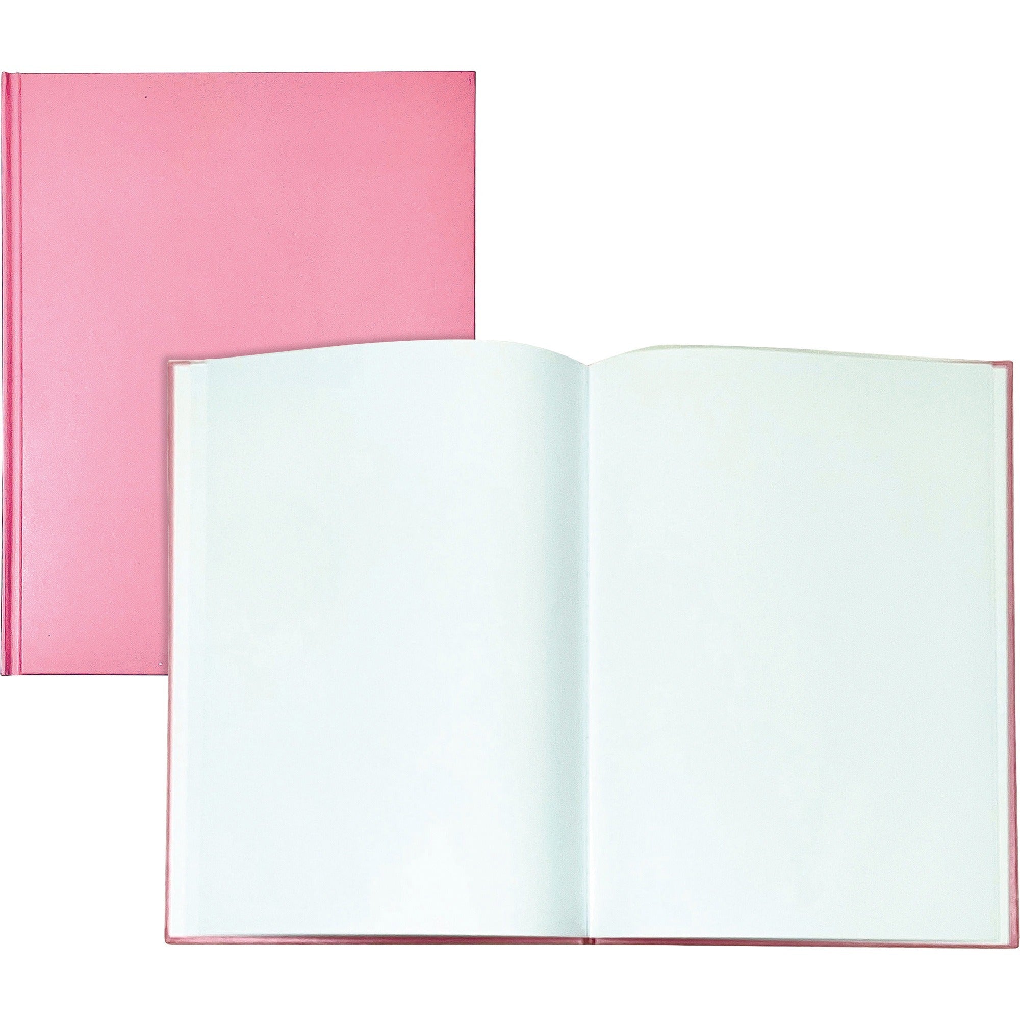 ashley-hardcover-blank-book-28-pages-letter-8-1-2-x-11-pink-cover-hard-cover-durable-1-each_ash10715 - 1