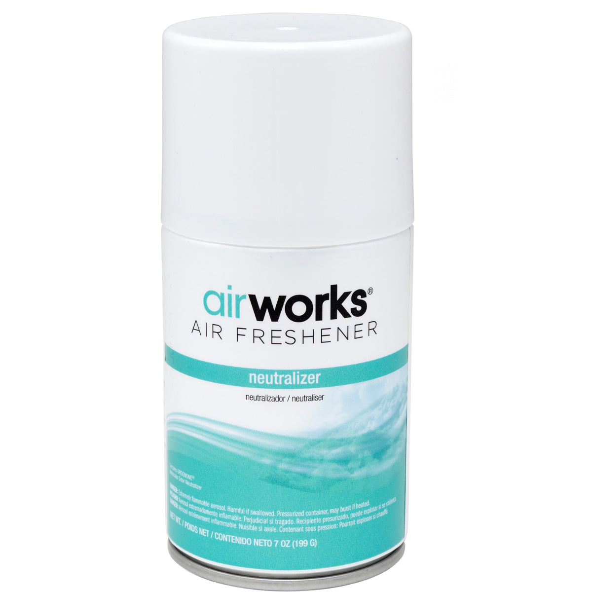 Hospeco AirWorks Metered Aerosol Air Fresheners - Spray - 600 ft - 7 fl oz (0.2 quart) - Neutralizer - 30 Day - 12 / Carton - Wall Mountable
