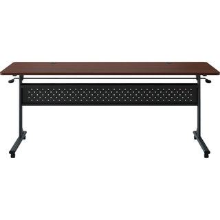 Lorell Shift 2.0 Flip and Nesting Mobile Table - For - Table TopLaminated Rectangle Top - 72" Table Top Length x 24" Table Top Width x 1" Table Top Thickness - 29.50" Height - Assembly Required - Mahogany - 1 Each