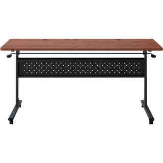 Lorell Shift 2.0 Flip and Nesting Mobile Table - For - Table TopLaminated Rectangle Top - 60" Table Top Length x 24" Table Top Width x 1" Table Top Thickness - 29.50" Height - Assembly Required - Cherry - 1 Each