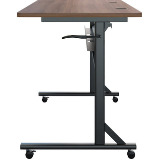 Lorell Shift 2.0 Flip and Nesting Mobile Table - For - Table TopLaminated Rectangle Top - 60" Table Top Length x 24" Table Top Width x 1" Table Top Thickness - 29.50" Height - Assembly Required - Walnut - 1 Each