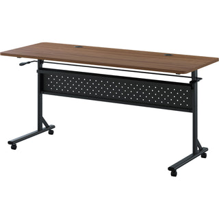 Lorell Shift 2.0 Flip and Nesting Mobile Table - For - Table TopLaminated Rectangle Top - 60" Table Top Length x 24" Table Top Width x 1" Table Top Thickness - 29.50" Height - Assembly Required - Walnut - 1 Each