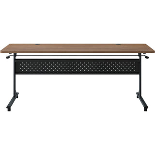 Lorell Shift 2.0 Flip and Nesting Mobile Table - For - Table TopLaminated Rectangle Top - 72" Table Top Length x 24" Table Top Width x 1" Table Top Thickness - 29.50" Height - Assembly Required - Walnut - 1 Each