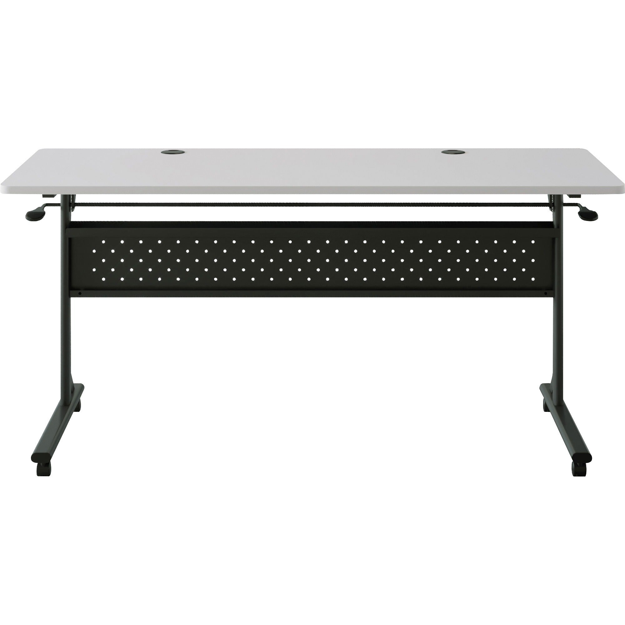 lorell-shift-20-flip-and-nesting-mobile-table-for-table-toplaminated-rectangle-top-60-table-top-length-x-24-table-top-width-x-1-table-top-thickness-2950-height-assembly-required-gray-1-each_llr60766 - 3