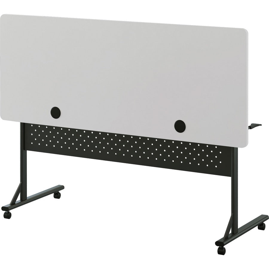 Lorell Shift 2.0 Flip and Nesting Mobile Table - For - Table TopLaminated Rectangle Top - 60" Table Top Length x 24" Table Top Width x 1" Table Top Thickness - 29.50" Height - Assembly Required - Gray - 1 Each