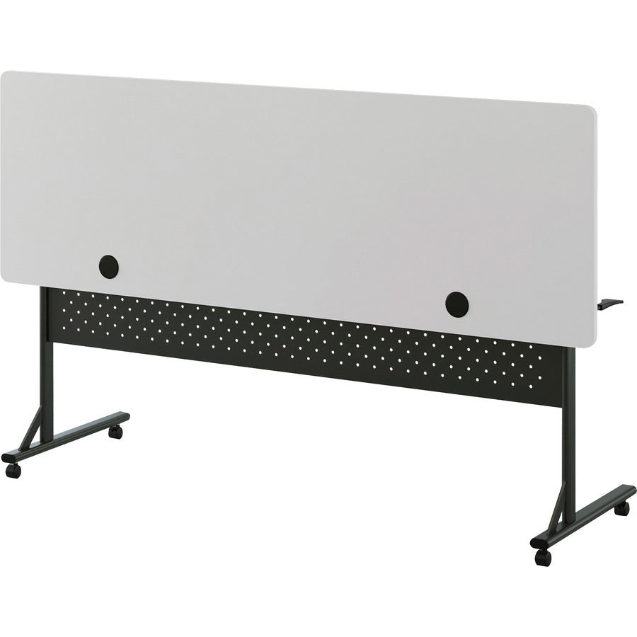 Lorell Shift 2.0 Flip and Nesting Mobile Table - For - Table TopLaminated Rectangle Top - 72" Table Top Length x 24" Table Top Width x 1" Table Top Thickness - 29.50" Height - Assembly Required - Gray - 1 Each