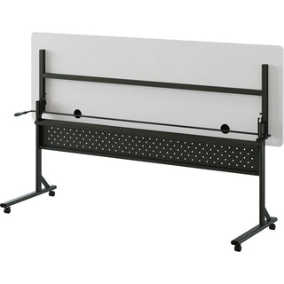 Lorell Shift 2.0 Flip and Nesting Mobile Table - For - Table TopLaminated Rectangle Top - 72" Table Top Length x 24" Table Top Width x 1" Table Top Thickness - 29.50" Height - Assembly Required - Gray - 1 Each