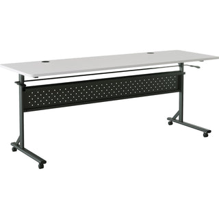 Lorell Shift 2.0 Flip and Nesting Mobile Table - For - Table TopLaminated Rectangle Top - 72" Table Top Length x 24" Table Top Width x 1" Table Top Thickness - 29.50" Height - Assembly Required - Gray - 1 Each