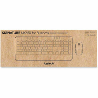 Signature MK650 Wireless Keyboard and Mouse Combo for Business, 2.4 GHz Frequency/32 ft Wireless Range, Off White