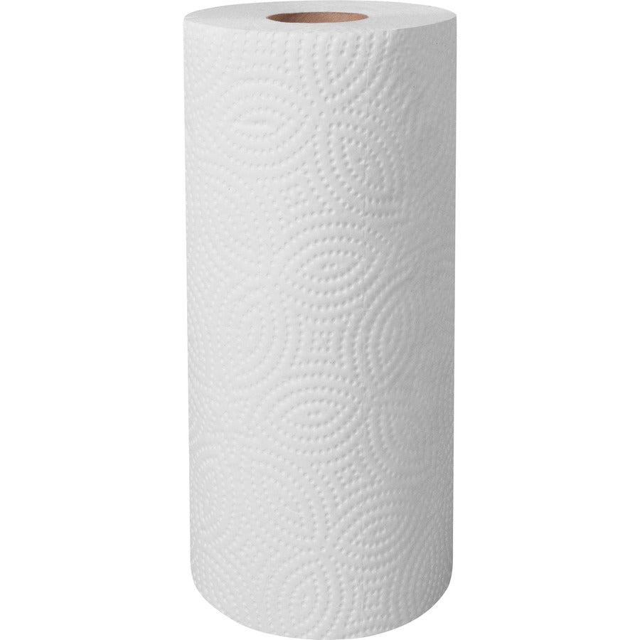 genuine-joe-kitchen-paper-towels-2-ply-140-sheets-roll-white-perforated-soft-absorbent-for-kitchen-breakroom-hand-6-rolls-per-container-4-carton_gjo34071 - 3