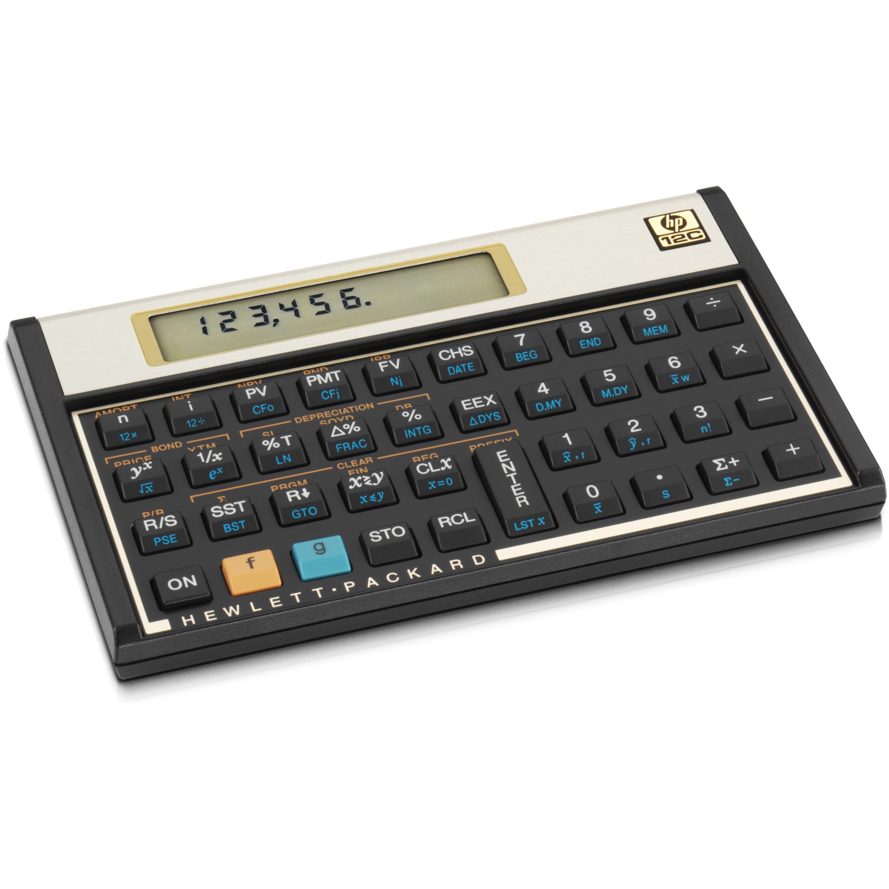 roylco-hp-12c-financial-calculator-120-functions-rate-set-feature-built-in-memory-lcd-display-1-lines-10-digits-lcd-battery-powered-battery-included-5-x-31-x-05-black-plastic-brushed-aluminum-1-each_ryl12c - 4