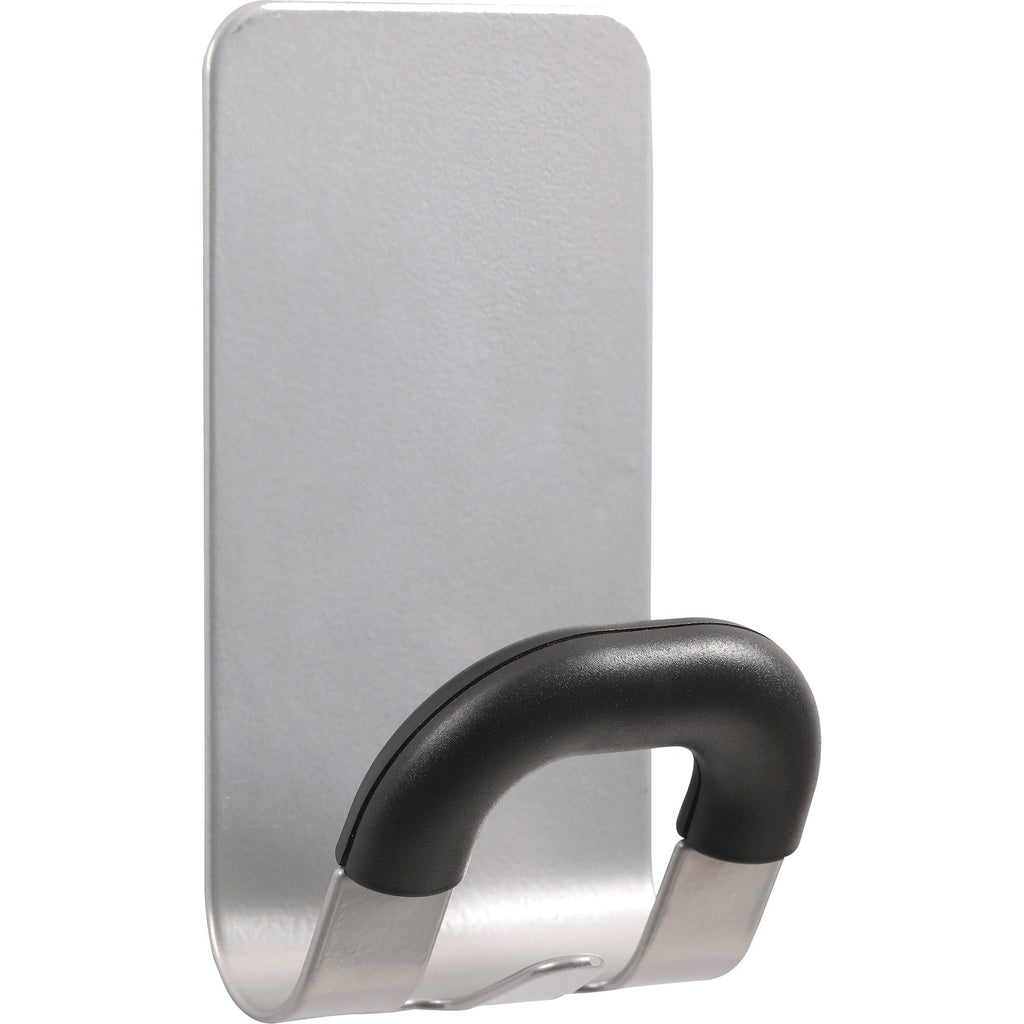 Magnetic Coat Peg, ABS/Magnet/Steel, Black/Silver, Supports 11 lbs
