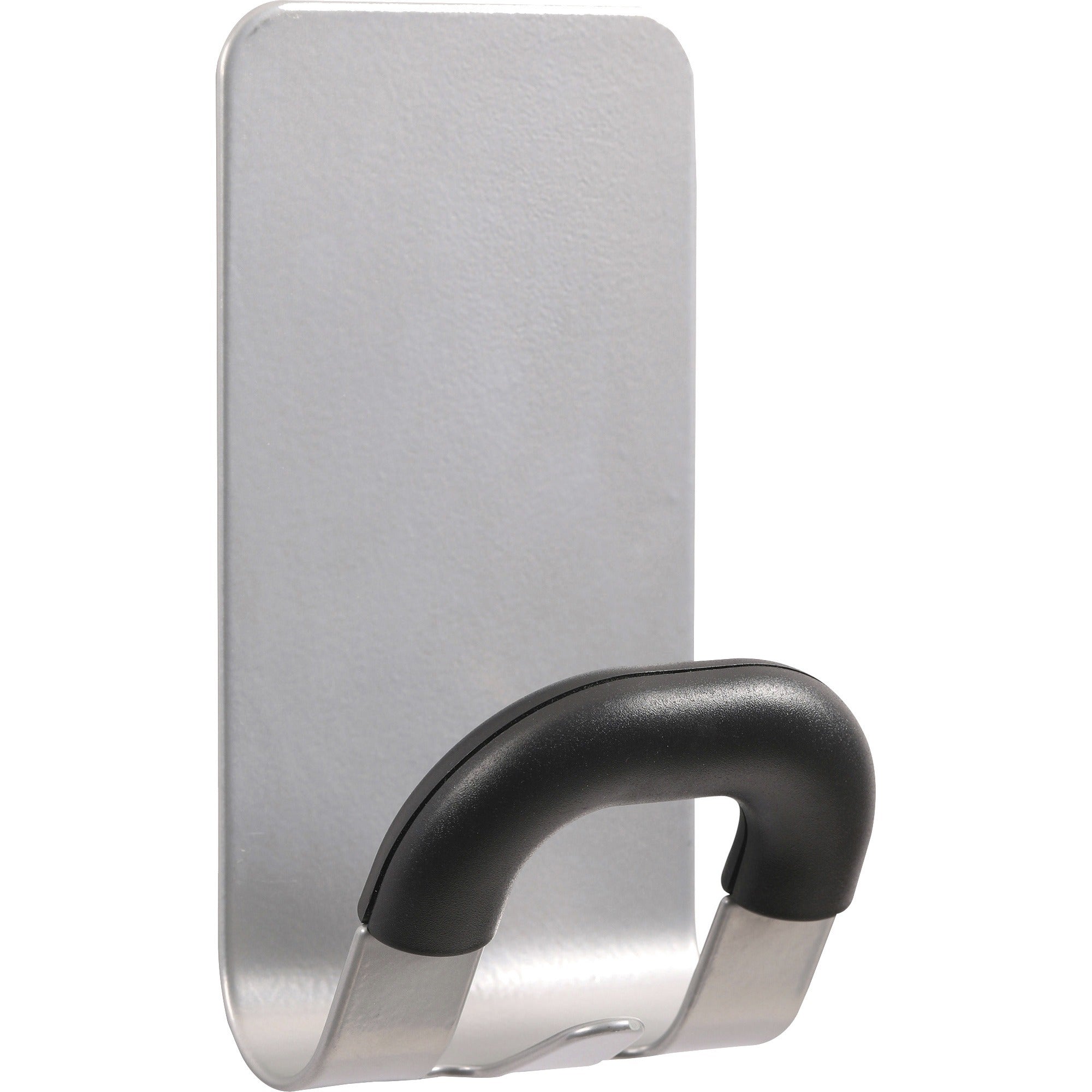 Magnetic Coat Peg, ABS/Magnet/Steel, Black/Silver, Supports 11 lbs