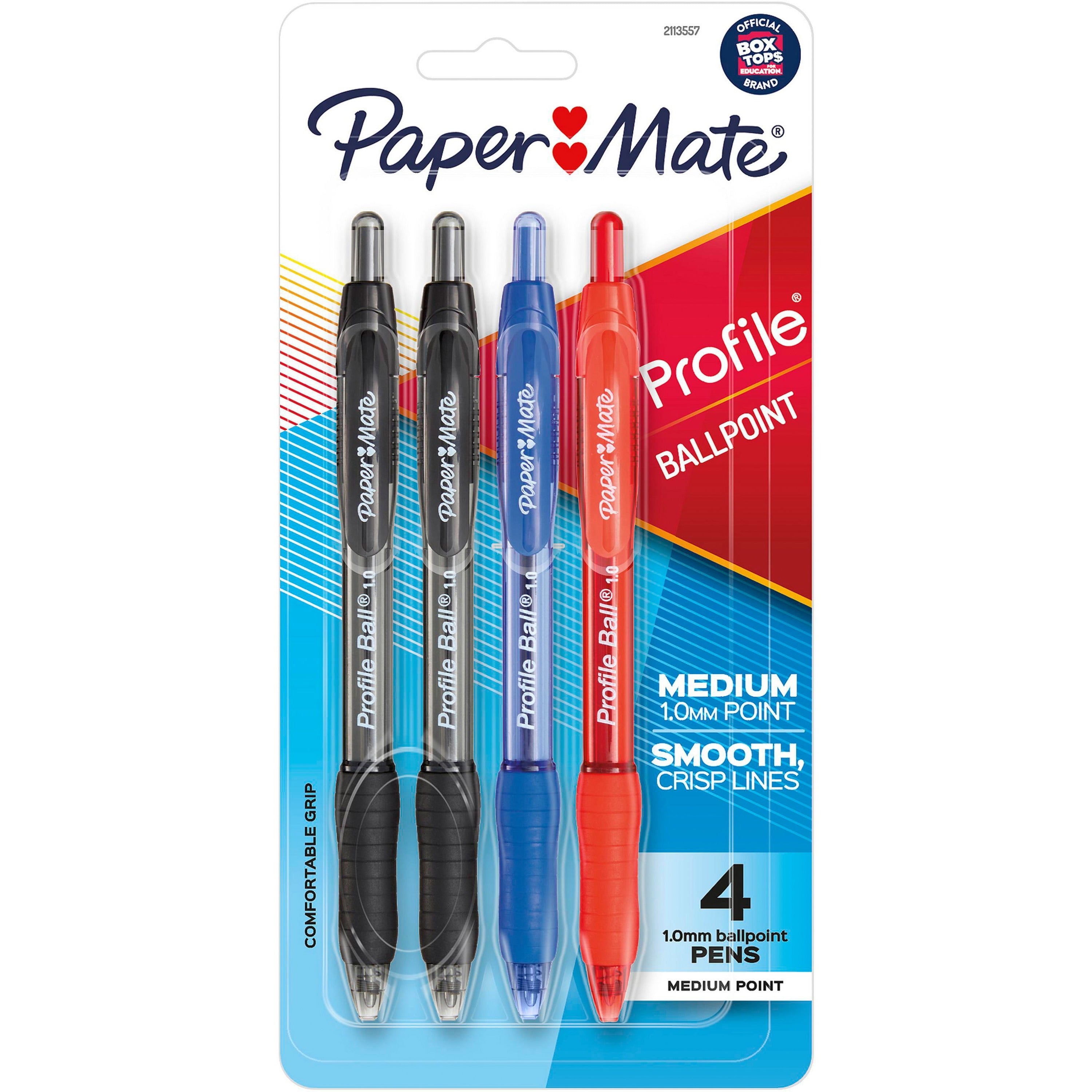 paper-mate-profile-retractable-ballpoint-pen-1-mm-pen-point-size-retractable-assorted-assorted-barrel-4-pack_pap2113557 - 1