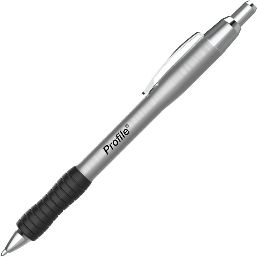 paper-mate-profile-retractable-ballpoint-pens-1-mm-pen-point-size-retractable-gray-assorted-stainless-steel-barrel-4-pack_pap2130508 - 2