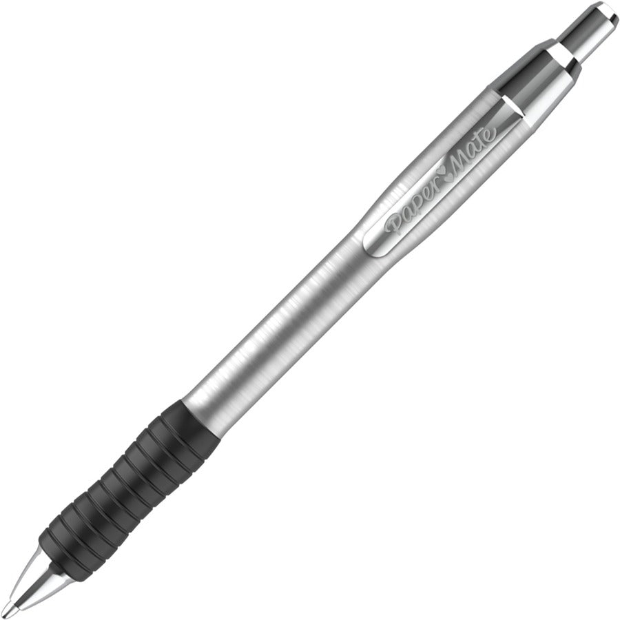 paper-mate-profile-retractable-ballpoint-pens-1-mm-pen-point-size-retractable-gray-assorted-stainless-steel-barrel-4-pack_pap2130508 - 4