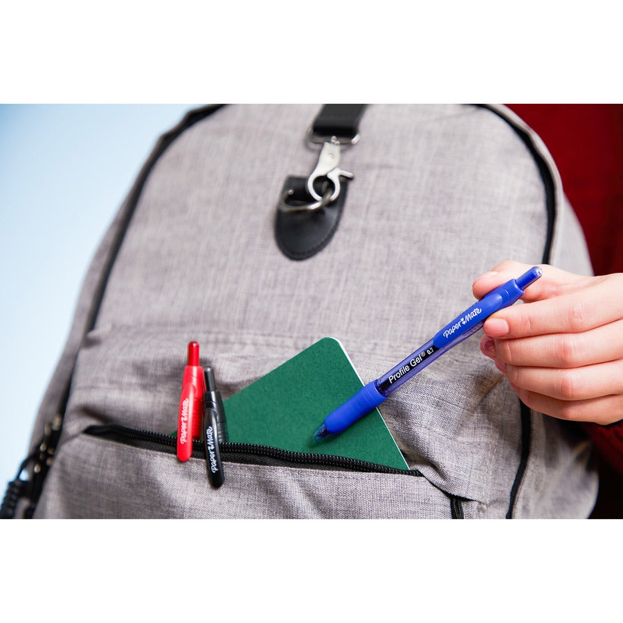 paper-mate-profile-retractable-gel-pens-medium-pen-point-07-mm-pen-point-size-retractable-black-gel-based-ink-4-pack_pap2097013 - 4
