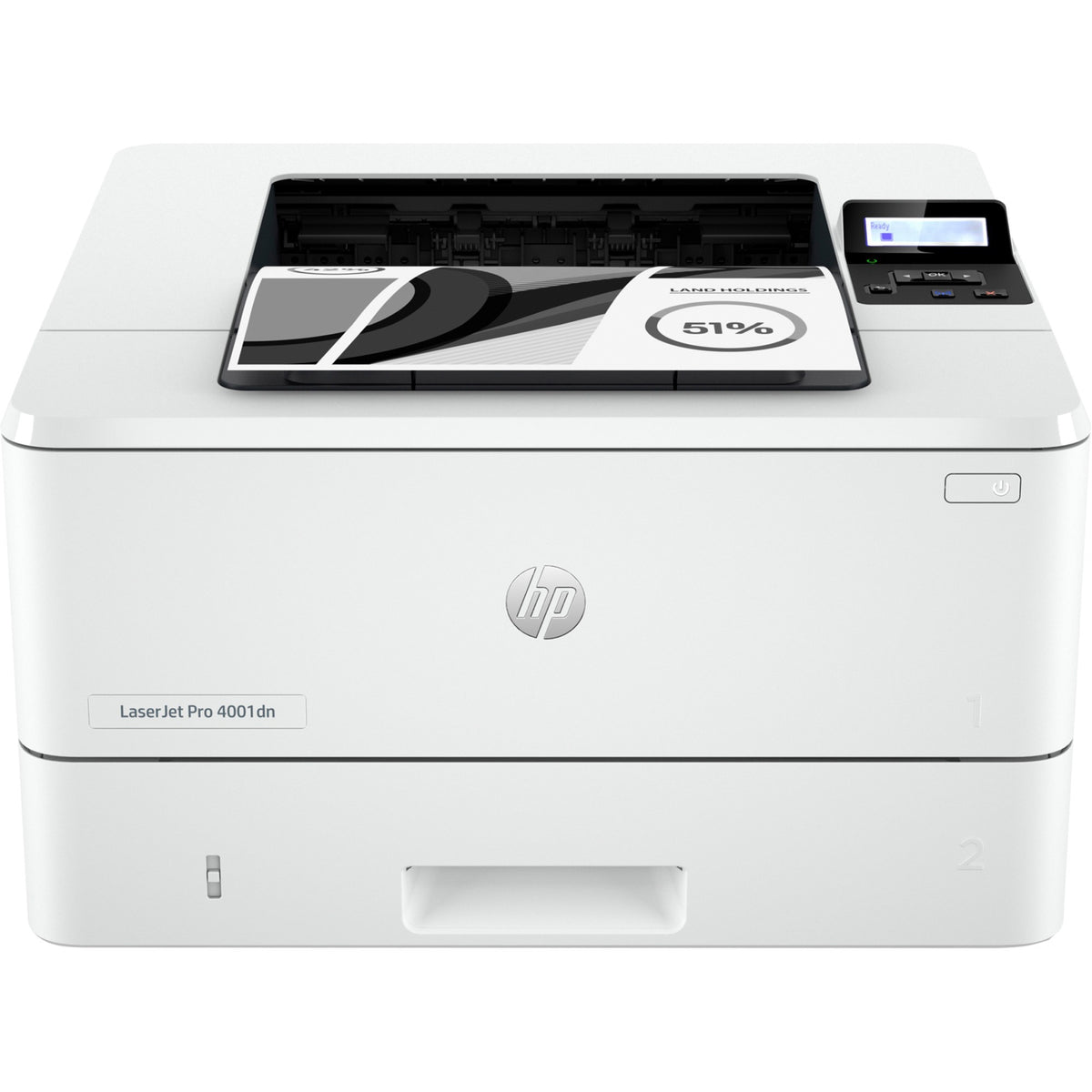 HP LaserJet Pro 4001 4001dn Desktop Laser Printer - Monochrome - 63 ppm Mono - 4800 x 600 dpi Print - Automatic Duplex Print - 350 Sheets Input - Ethernet - HP Smart App, Apple AirPrint, Mopria - 80000 Pages Duty Cycle - Plain Paper Print - Gigabit E