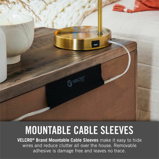 VELCRO Mountable Cut-To-Length Cable Sleeves - Cable Sleeve - Black - 2 - 36" Length