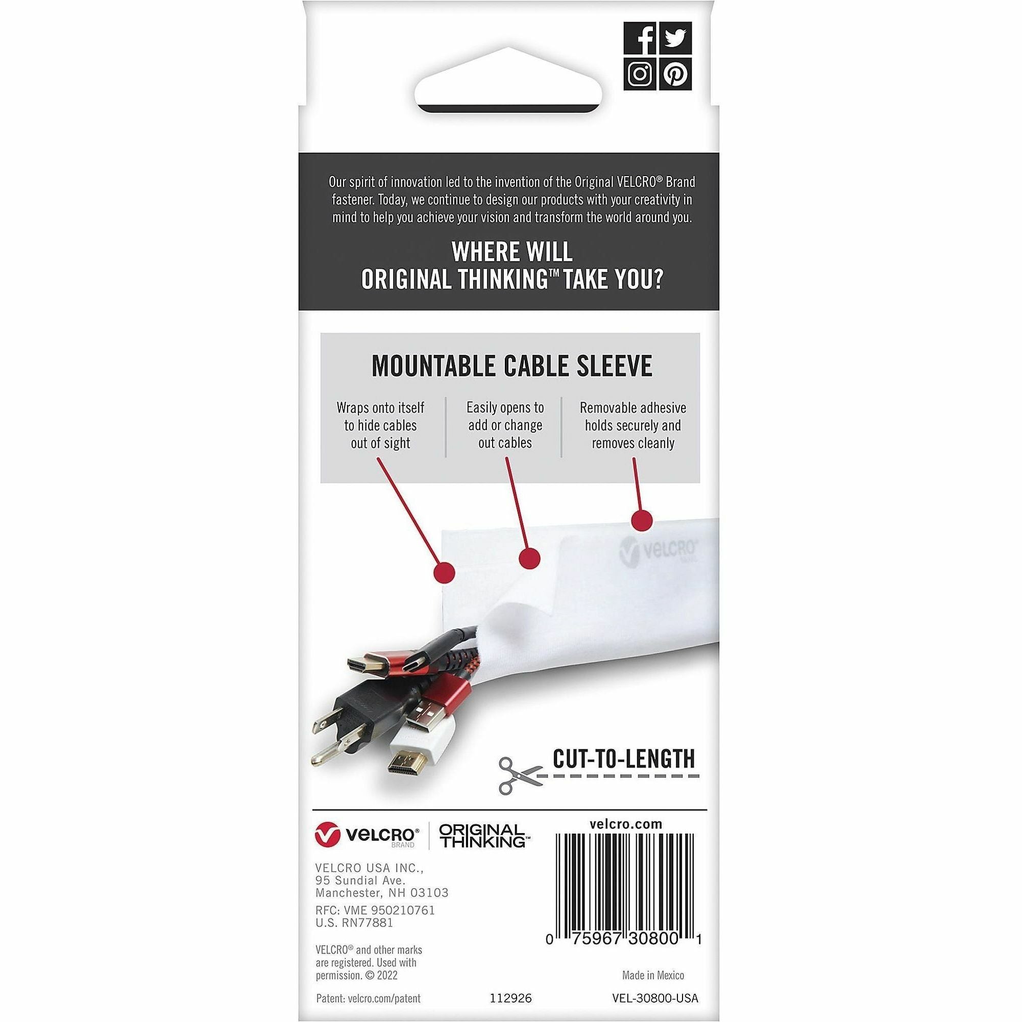 velcro-mountable-cut-to-length-cable-sleeves-cable-sleeve-white-1-36-length_vek30800 - 2