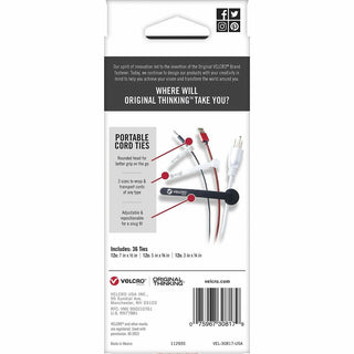 VELCRO Portable Cord Ties - Cable Tie - Multi - 36