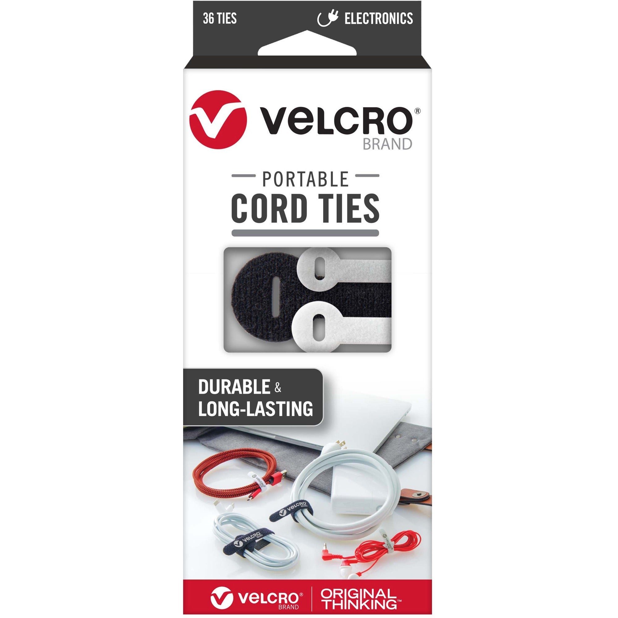 VELCRO Portable Cord Ties - Cable Tie - Multi - 36