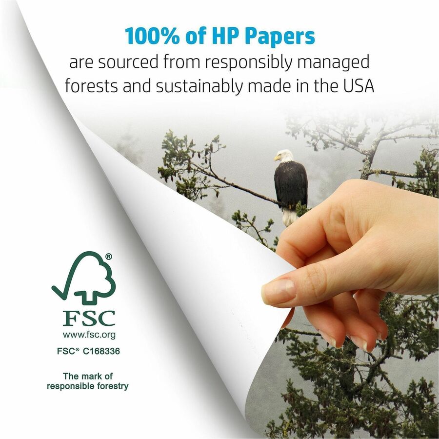 HP Papers Multipurpose20 Copy Paper - White - 96 Brightness - Letter - 8 1/2" x 11" - 20 lb Basis Weight - Smooth - 40 / Pallet - Quick Drying, Smear Resistant - White