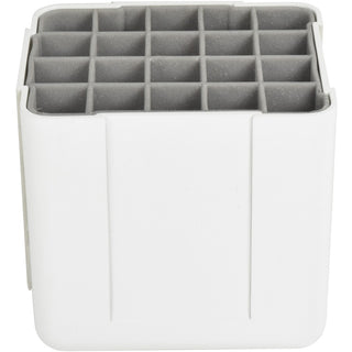 Deflecto Interlocking Marker Organizer - 4.3" Height x 4.4" Width x 3.4" DepthDesktop - Portable, Stackable - White - Acrylonitrile Butadiene Styrene (ABS) - 1 Each