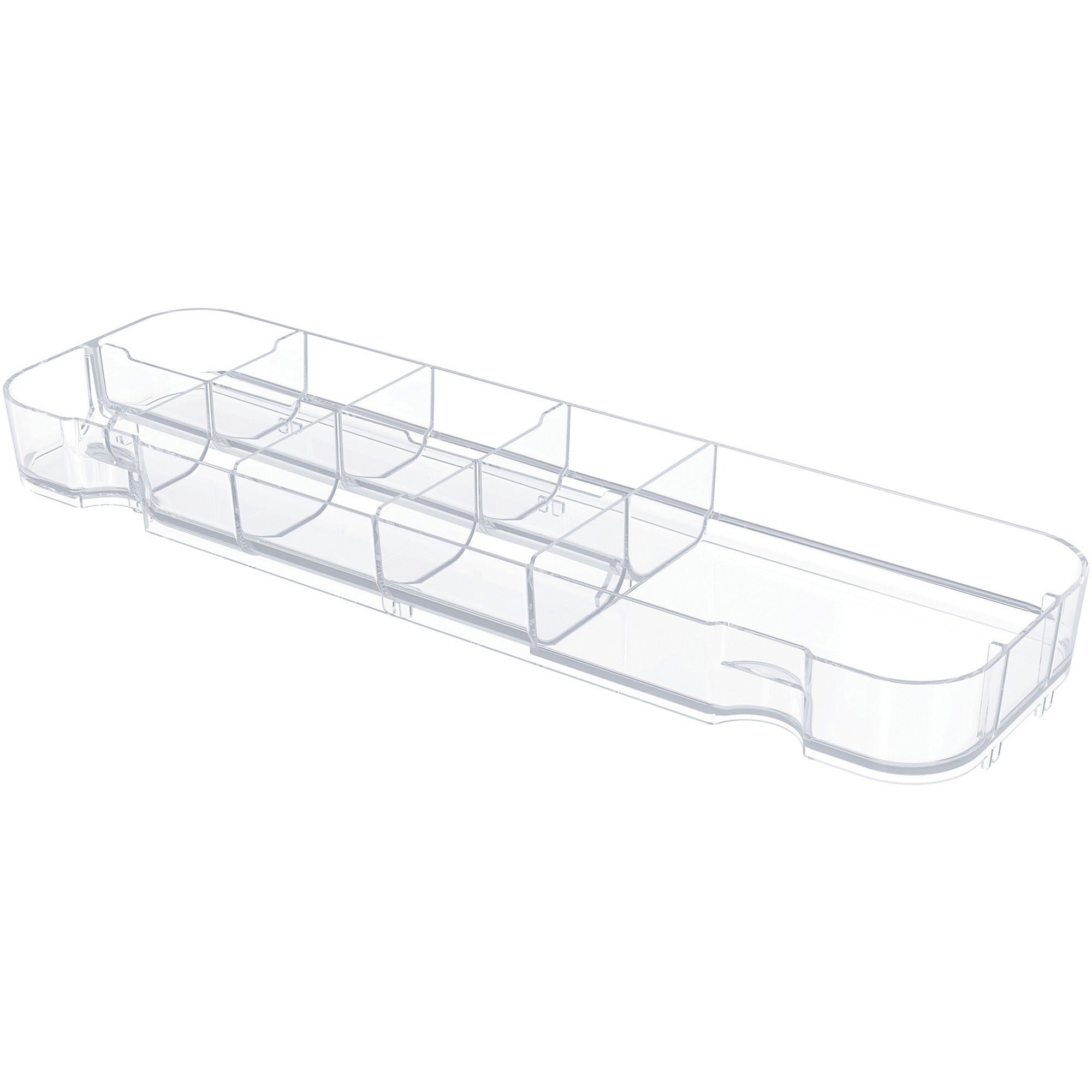 deflecto-caddy-storage-tray-9-compartments-13-height-x-131-width-x-38-depthdesktop-portable-stackable-clear-polystyrene-1-each_def29311cr - 1