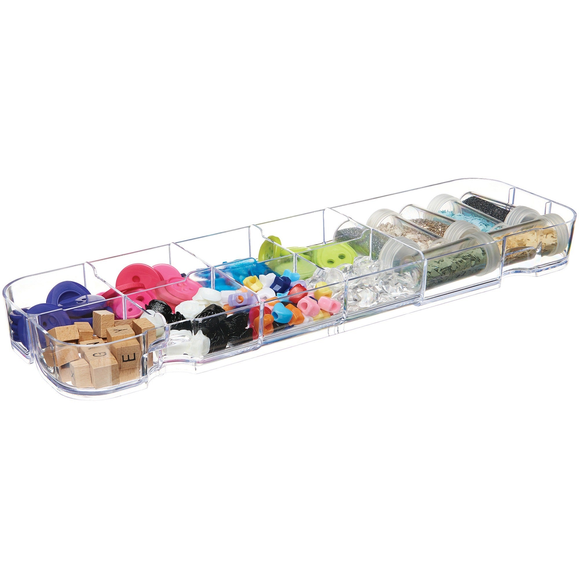 deflecto-caddy-storage-tray-9-compartments-13-height-x-131-width-x-38-depthdesktop-portable-stackable-clear-polystyrene-1-each_def29311cr - 3