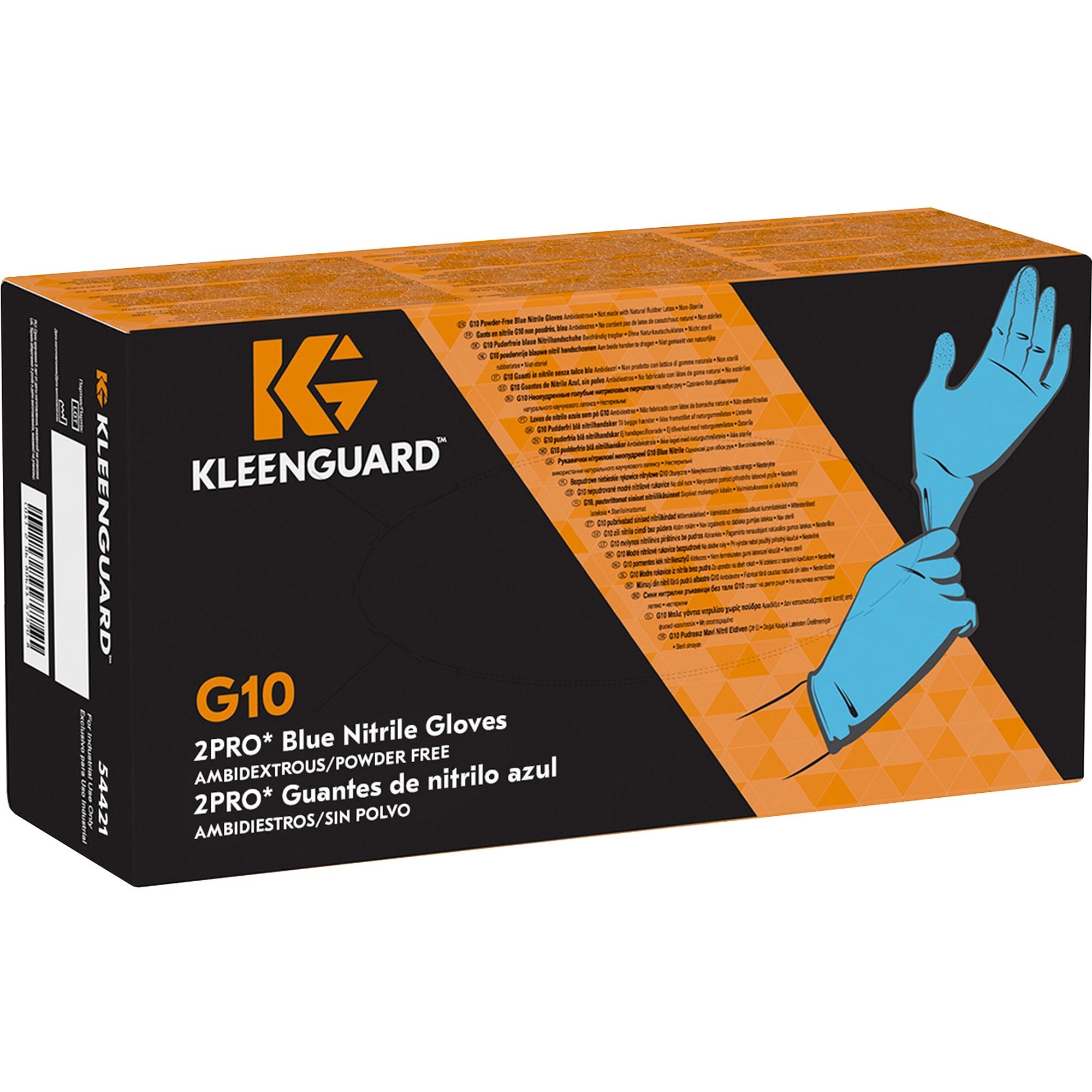 kleenguard-g10-blue-nitrile-gloves-small-size-for-right-left-hand-nitrile-blue-high-tactile-sensitivity-textured-grip-for-food-handling-food-preparation-manufacturing-food-service-electrical-electrical-contracting-painting-automot_kcc54421 - 2