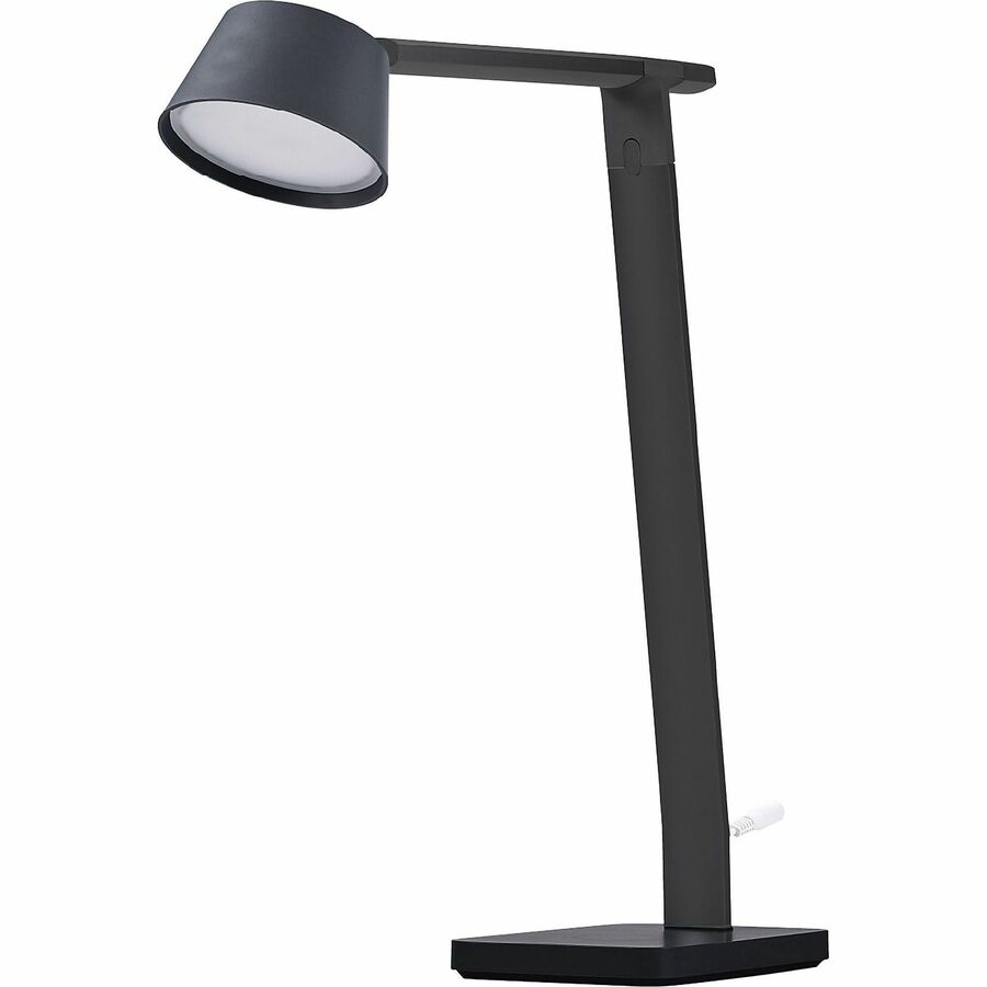 Bostitch Verve Adjustable LED Desk Lamp - LED Bulb - Adjustable, Dimmable, Adjustable Brightness, Clock, Durable, Wireless Charging, Swivel Base, Color Changing Mode - Aluminum - Desk Mountable - Black - for Desk - Alexa Supported