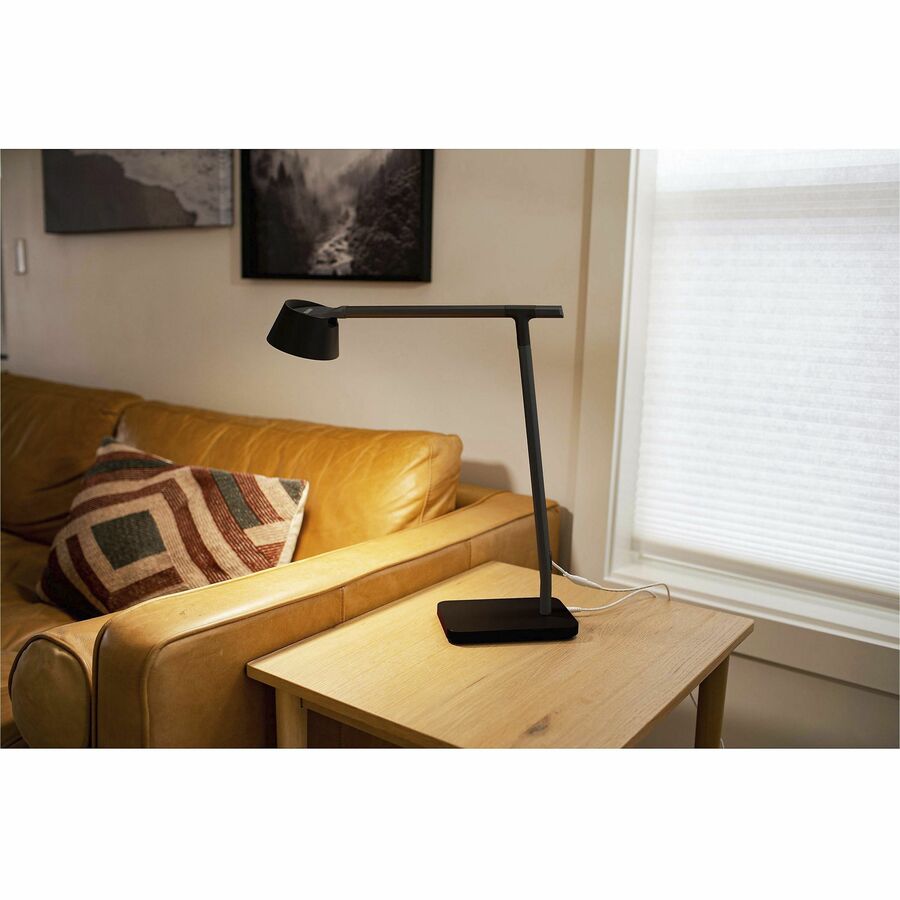 bostitch-verve-adjustable-led-desk-lamp-led-bulb-adjustable-dimmable-adjustable-brightness-clock-durable-usb-charging-swivel-base-color-changing-mode-aluminum-desk-mountable-black-for-desk-alexa-supported_bos2200usbsmbk - 8