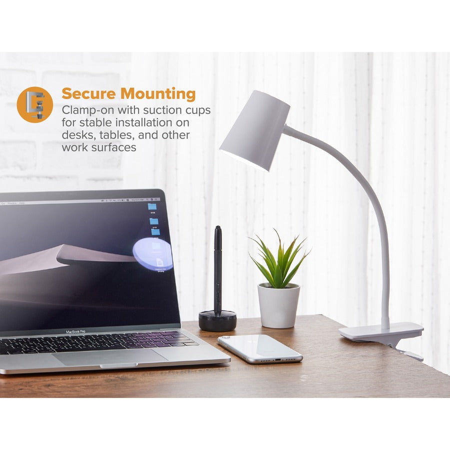 bostitch-adjustable-led-clamp-light-520-w-led-bulb-adjustable-flexible-neck-adjustable-head-silicone-desk-mountable-wall-mountable-white-for-desk-cubicle-home-office-classroom-communal-area_bosled2103 - 7