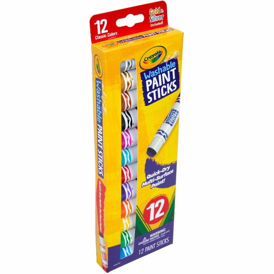 Crayola Project Quick-Dry Paint Sticks - Stick - 1 Pack - Multicolor