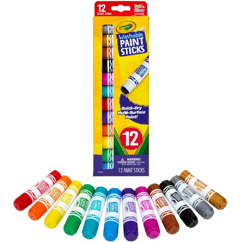 Crayola Project Quick-Dry Paint Sticks - Stick - 1 Pack - Multicolor
