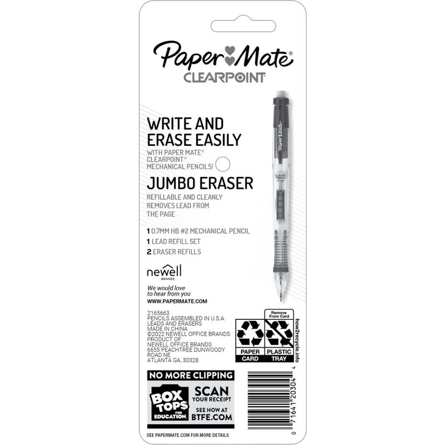paper-mate-clearpoint-mechanical-pencils-07-mm-lead-diameter-black-barrel-1-pack_pap2164289 - 3