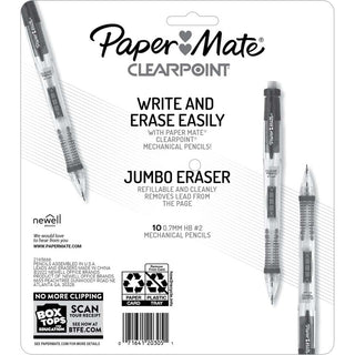 Paper Mate Clearpoint Mechanical Pencils - 0.7 mm Lead Diameter - Assorted Barrel - 6 / Pack