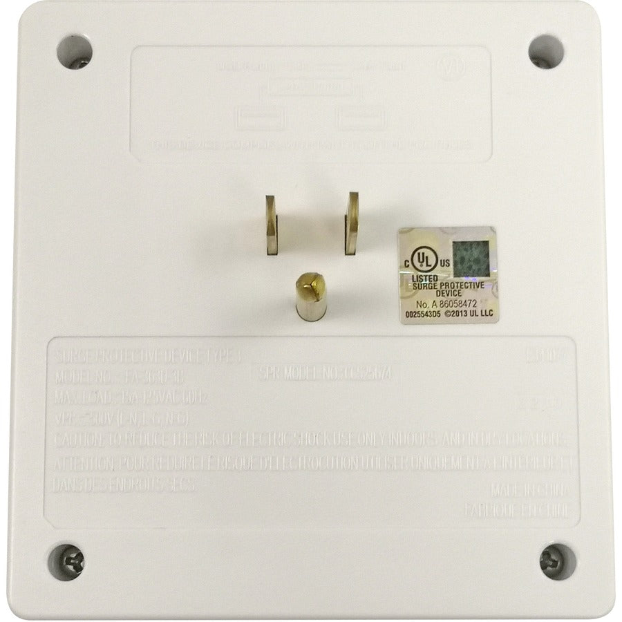 Compucessory Wall Charger Station - 3 x AC, 2 x USB - 2.40 A