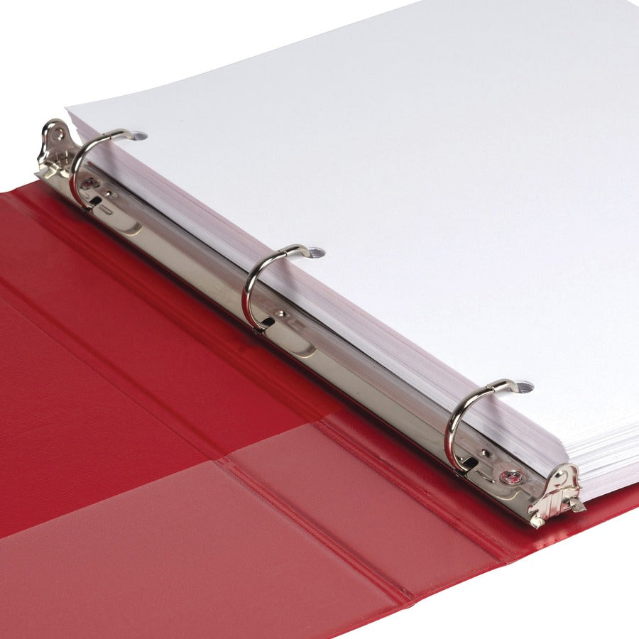 Durable D-Ring View Binders, 3 Rings, 1" Capacity, 11 x 8.5, Black/Blue/Green/Red, 4/Pack