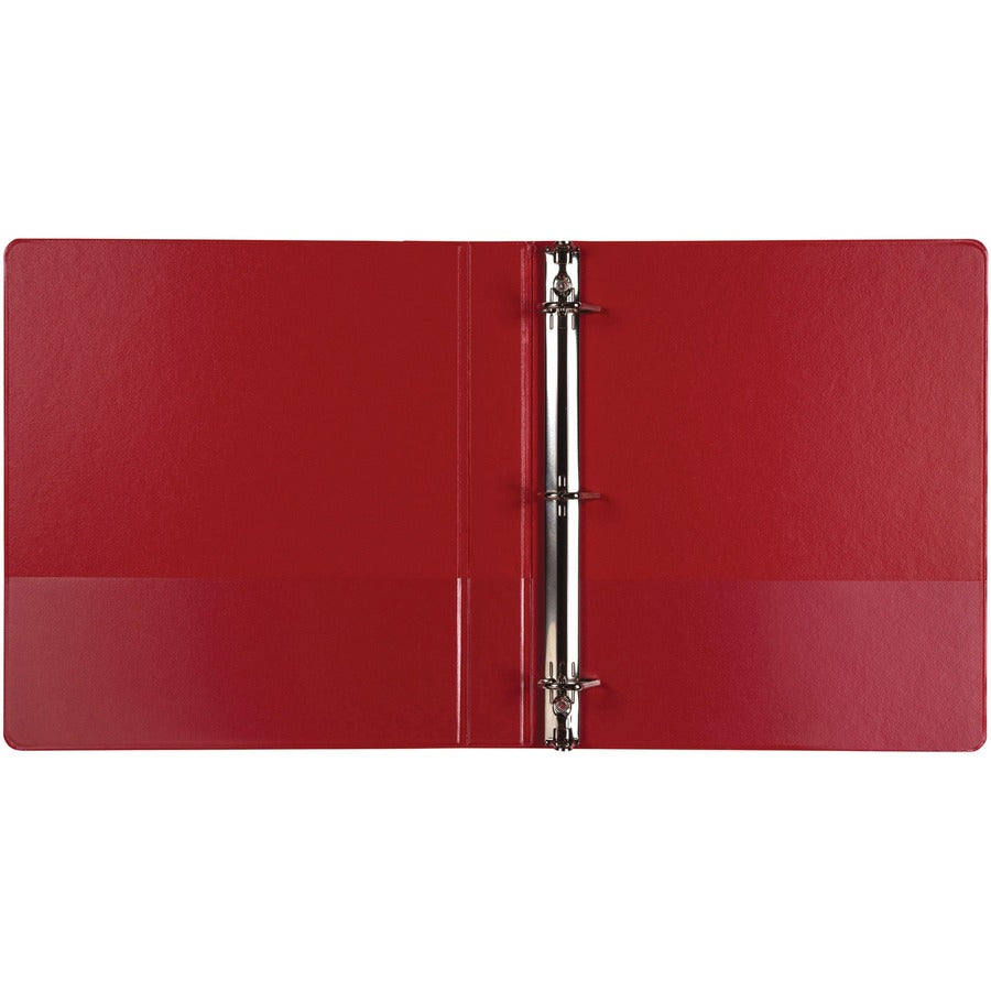 Durable D-Ring View Binders, 3 Rings, 1" Capacity, 11 x 8.5, Black/Blue/Green/Red, 4/Pack